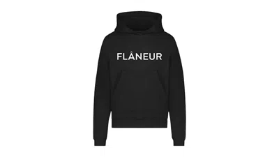 Pre-owned Flâneur Men's Flaneur Printed Logo Hoodie Hoodie In Black