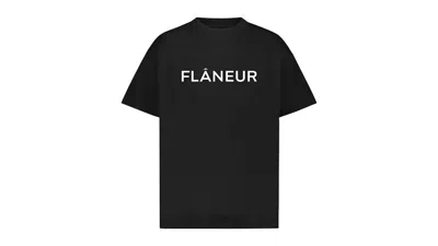 Pre-owned Flâneur Men's Flaneur Printed Logo T-shirt In Black