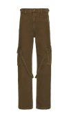 Flâneur Phone Pocket Cargo Pants In Olive