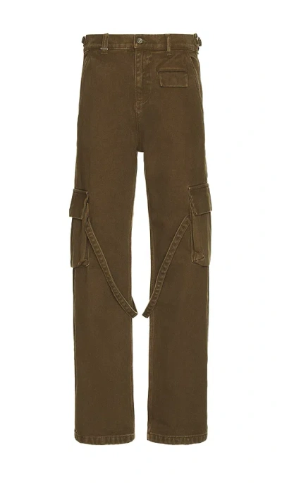 Flâneur Phone Pocket Cargo Pants In Olive
