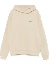 Flâneur Rubberised-logo Hoodie In Neutrals