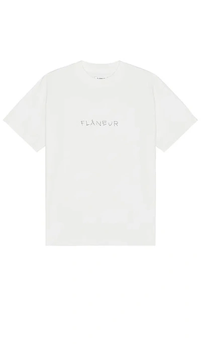 Flâneur Scribble T-shirt In 白色