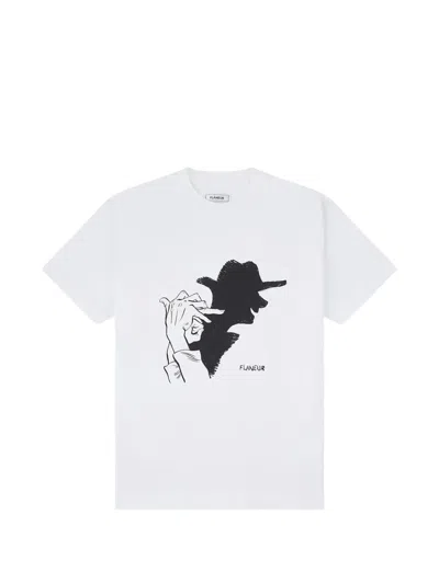 Flâneur Shadow Play T-shirt In White