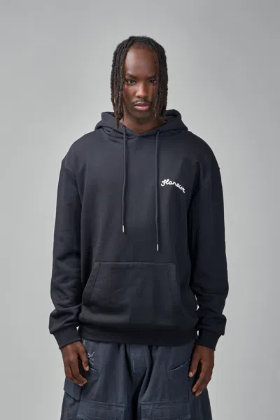 Flâneur Signature Hoodie In Black