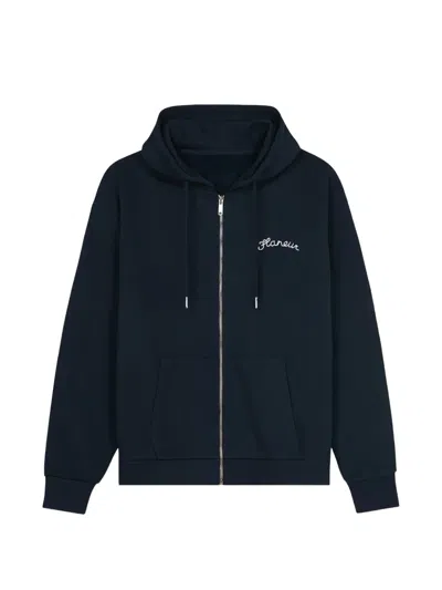 Flâneur Signature Hoodie In Blue