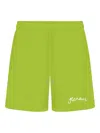 Flâneur Signature-logo Track Shorts In Green