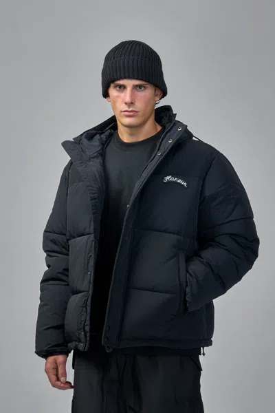 Flâneur Signature Puffer Jacket In Black