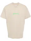 Flâneur Signature Watercolor Cotton T-shirt In Neutrals