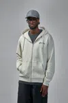 Flâneur Signature Zip-up Hoodie In Gray