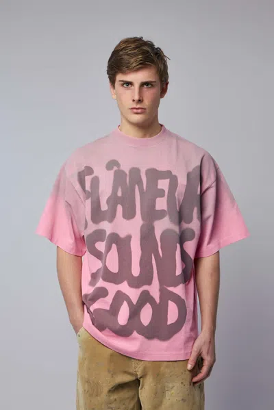 Flâneur Sounds Good Spray T-shirt In Pink