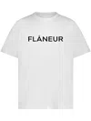 Flâneur Flaneur Printed Logo White T Shirt In White