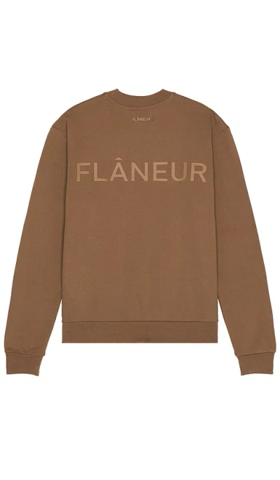 Flâneur Tonal Logo Sweater In 棕色