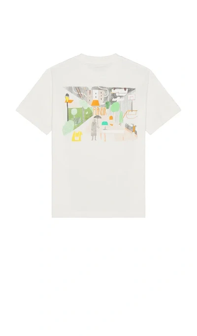 Flâneur Upside Down T-shirt In White
