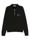Flâneur Signature Raglan Half Zip In Black