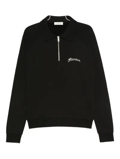 FLÂNEUR ZIP-NECK POLO SWEATSHIRT