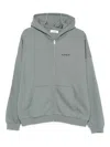 Flâneur Zip-up Hooded Jacket In Gray