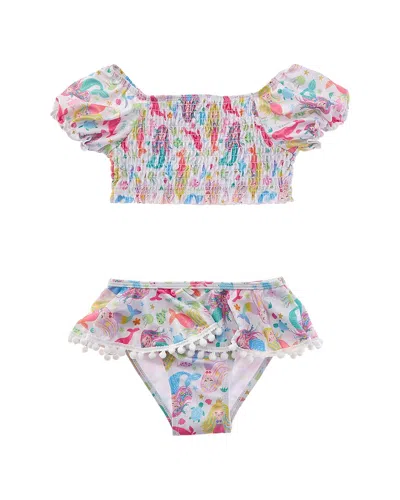Flap Happy Kids' 2pc Mermaid Bliss Top And Bikini Bottom Set In Black