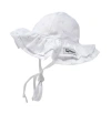 Flap Happy Baby Upf 50+ Double Ruffle Uv Blocking Sun Hat In White