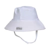 Flap Happy Kids'  Baby/toddler Upf 50+ Sustainably Made, Uv Blocking  Swim Bucket Hat In White