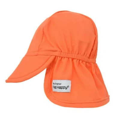 Flap Happy Kids'  Baby/toddler Upf 50+ Sustainably Made, Uv Blocking  Swim Flap Hat In Orange