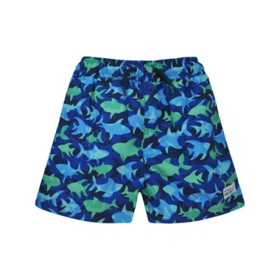 Flap Happy Kids'  Boys Upf 50+ Wesley Swim Trunks With Mesh Liner In Multi