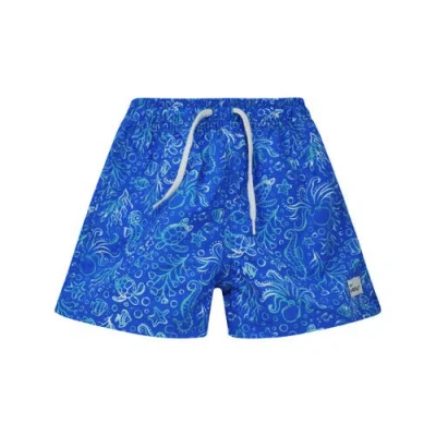 Flap Happy Kids'  Boys Upf 50+ Wesley Swim Trunks With Mesh Liner In Multi