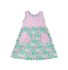 Flap Happy Girl's Playtime Upf 50+ Dahlia Sleeveless Dress With Pockets In Lotus & Lillies