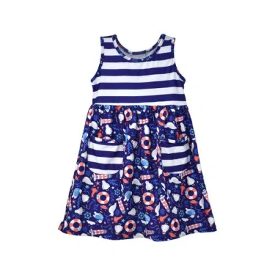 Flap Happy Kids'  Girl's Playtime Upf 50+ Dahlia Sleeveless Dress With Pockets In Multi
