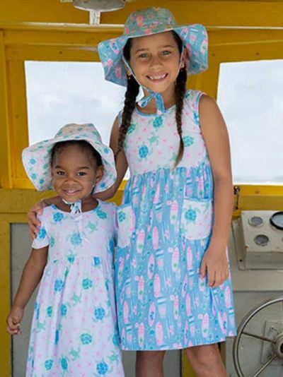 Flap Happy Kids'  Girl's Playtime Upf 50+ Dahlia Sleeveless Dress With Pockets In Multi