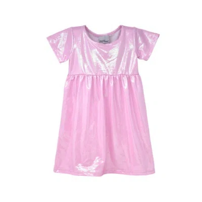 Flap Happy Kids'  Girl's Playtime Upf 50+ Laya Short Sleeve Tee Dress In Pink