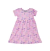 Flap Happy Babies'  Girl's Playtime Upf 50+ Laya Short Sleeve Tee Dress In Sail Away