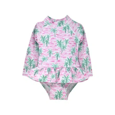 Flap Happy Babies'  Girls'  Sun Protective Upf 50+ Alissa Infant Ruffle Rash Guard Swimsuit In Multi