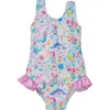 Flap Happy Girls Sun Protective Upf 50+ Delaney Hip Ruffle Swimsuit