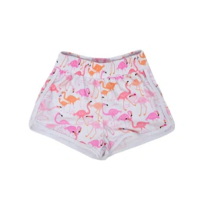 Flap Happy Kids'  Girls' Sustainably Made Upf 50+ Morgan Retro Swim Shorts In Multi