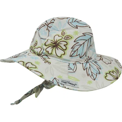 Flap Happy Babies'  Girls Upf 50+ Uv Blocking Wide Brim Floppy Sun Hat In Gray