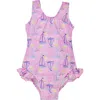 Flap Happy Babies'  Infant & Toddlers Sun Protective Upf 50+ Delaney Hip Ruffle Swimsuit In Sail Away