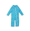 Flap Happy Babies'  Infant & Toddlers Sun Protective Upf 50+ Long Surf Ankle Length Swimsuit In Coco Beach Turtles