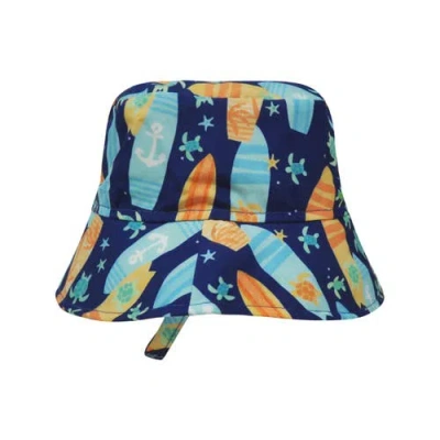 Flap Happy Babies'  Kids Upf 50+ Lightweight, Uv Blocking Bucket Sun Hat In Blue