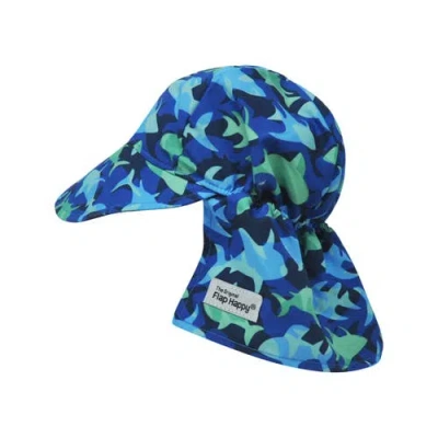 Flap Happy Kids Upf 50+ Original Flap Hat In Blue
