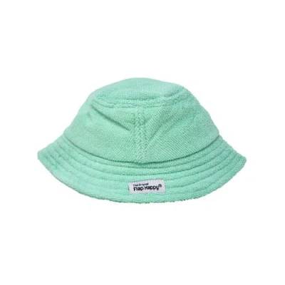 Flap Happy Kids Upf 50+ Terry Beach Bucket Sun Hat In Green