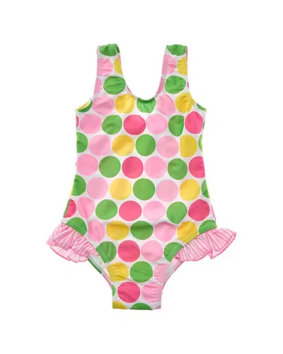 Flap Happy Kids' One Piece Spring Dots Swimsuit In Pink