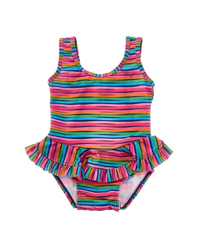 Flap Happy Kids' One Piece Wacky Ribbons Swimsuit In Multi
