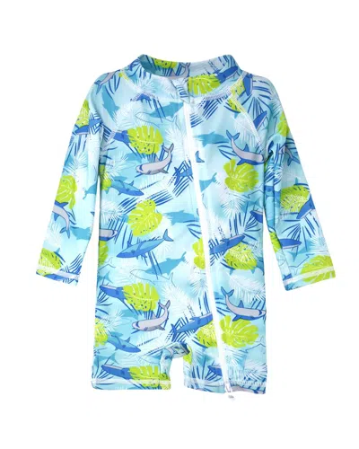 Flap Happy Kids' Rash Guard In Blue