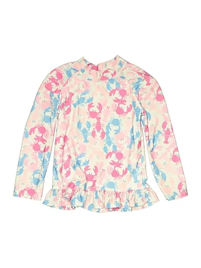 Pre-owned Flap Happy Kids' Rash Guard In Ivory