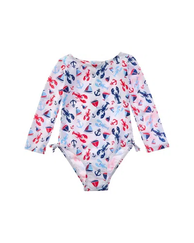 Flap Happy Kids' Sails One-piece Swimsuit In Pattern