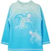 Flap Happy Babies'  Sustainably Made Upf 50+ Kids' Graphic Rash Guard Swim Top In Coco Beach Turtles