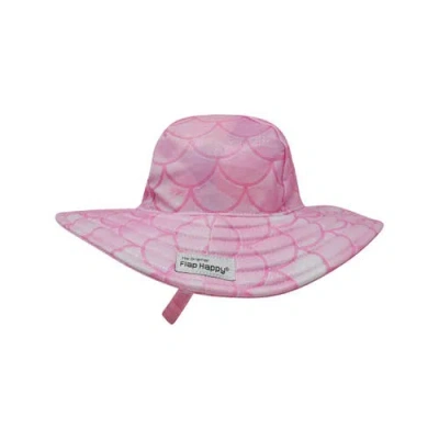 Flap Happy Babies'  Sustainably Made Upf 50+ Summer Splash Swim Hat In Pink
