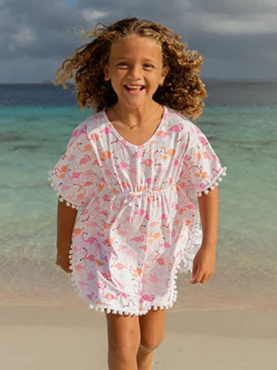Flap Happy Kids'  Triple Brushed Girls Upf 50+ Kaia Beach Swim Cover-up In Multi