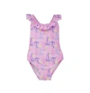 Flap Happy Babies'  Upf 50+ Mindy Crossback Swimsuit For Girls In Sail Away