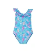 Flap Happy Babies'  Upf 50+ Mindy Crossback Swimsuit For Girls In Seahorse Garden